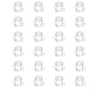 Flower Shaped Silicone Feeder Covers for Bird Feeders, 24 Pack Weatherproof Spout Guards and Hummingbird Port Protectors, Bird Feeder Replacement Parts for Outdoor Garden Station Accessories, White