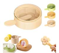 Flower Shaped Silicone Ice Cream Mold-Fun Flower Ice Cream Mold, Flower Shaped Ice Cream Silicone Mold with Lids, Ice Cream Pop Molds, Reusable Stackable Easy Release (Apricot-Peach Blossom-1pc)