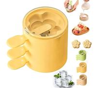 Flower-Shaped Silicone Ice Cream Mold, Reusable Popsicle Maker with Lid, Stackable Reusable Ice Cream Maker Cups,Easy Release Ice Pop Molds, for Homemade Ice Cream, DIY Treats (B, Peach Blossoms)