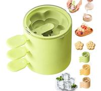 Flower-Shaped Silicone Ice Cream Mold, Reusable Popsicle Maker with Lid, Stackable Reusable Ice Cream Maker Cups,Easy Release Ice Pop Molds, for Homemade Ice Cream, DIY Treats (A, Peach Blossoms)