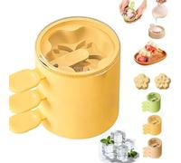 Flower-Shaped Silicone Ice Cream Mold, Reusable Popsicle Maker with Lid, Stackable Reusable Ice Cream Maker Cups,Easy Release Ice Pop Molds, for Homemade Ice Cream, DIY Treats (B, Cherry Blossoms)