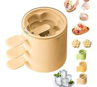 Flower-Shaped Silicone Ice Cream Mold, Reusable Popsicle Maker with Lid, Stackable Reusable Ice Cream Maker Cups,Easy Release Ice Pop Molds, for Homemade Ice Cream, DIY Treats (C, Peach Blossoms)