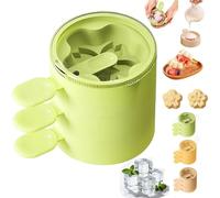 Flower-Shaped Silicone Ice Cream Mold, Reusable Popsicle Maker with Lid, Stackable Reusable Ice Cream Maker Cups,Easy Release Ice Pop Molds, for Homemade Ice Cream, DIY Treats (A, Cherry Blossoms)