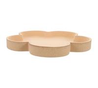 Flower Shaped Wood Serving Tray for Home Office Tea Service