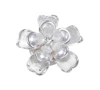 Flower Shirt Cufflinks | Clip on Removable Jewelry | Pearl Flower Shirt Cuff Links | for Wedding Birthday Party Tuxedo Clothing Dress Suit