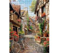 Flower Shop Bicycle Jigsaw Puzzle 6000 Piece, Puzzles for Adults 6000, The Impossible Challenge, Jigsaw Puzzle Games Classic Educational, Wooden Puzzles, for Home Wall Decoration Gift FNKL1-456