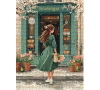 Flower Shop Girl Jigsaw Puzzle 2000 Piece, Puzzles for Adults 2000, The Impossible Challenge, Jigsaw Puzzle Games Classic Educational, Wooden Puzzles, for Home Wall Decoration Gift FNKL1-455