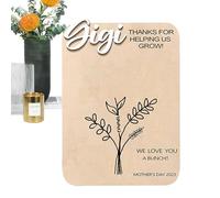 Flower Sign with Handprint | Thank You For Your Support When Growing | Personalised Flowers for Grandma with Children's Handprint - Handprint Decoration for Mother's Day