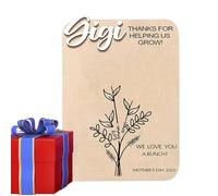 Flower Sign with Handprint | Thank You For Your Support When Growing | Personalised Flowers for Grandma with Children's Handprint - Handprint Decoration for Mother's Day