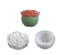 Flower Silicone Mold for Handmade Cup Storage Jar Crafting Projects Flexible Reusable Succulents Planter Jewelry Resin Silicone Mold