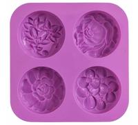 Flower Silicone Soap Moulds, Homemade Soap Mould, Muffin, Pudding, Jelly, Brownie and Cheesecake, Nonstick & BPA Free