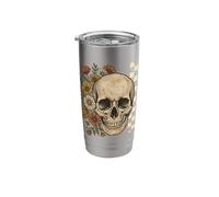 Flower Skull Summerween Stainless Steel Insulated Tumbler
