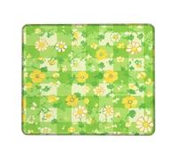 Flower Small Mouse Pad, Spring Floral Leaf Vine Spring Green Square Rubber Smooth Aesthetic Desk Mousepads Idea for Home Office Desk Laptop Gamers Gift Square 8x10 Inch