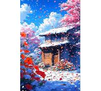 Flower Snow Landscape Jigsaw Puzzles for Adults 500 Pieces Educational Toys Challenging Game 500 Piece Puzzles for Adults for The Whole for Women Gifts for Men