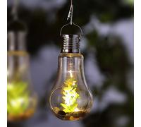 Flower Solar Garden Lantern 5 Warm White LED - 14cm by Bright Garden