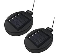 Flower Solar Lantern Light Replacement Top, Solar Panel Lantern Lid Lights Replacement Part for Outdoor Flower DIY Solar Flower Lights Garden Patio Decor (2PCS)