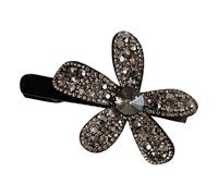 Flower Sparkling Rhinestone Hair Clip Vintage Metal Sparkling Duckbill | Sparkly Hair Clips for Festival Salon Home Travel Wedding Bridal Grooming Party Summer Holiday Daily New Year