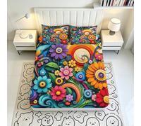 Flower Spiral Fitted Sheet 3D Print Soft Microfiber Durable | 90x200x25cmDeep Pocket Design Housewarming Gift Soft Bedroom Decor Slip Resistant