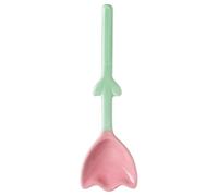 Flower Spoons Small Ceramic Mini Cute Hanging Tea Coffee Sugar Spoon Practical Daily Accessory, for Kids, Kitchen, Home, Café, Restaurant, Cartoon Animals, Portable, Durable
