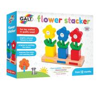 Galt, Flower Stacker, Baby Sensory Wooden Stacking Toys, Ages 12 Months Plus