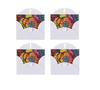 Flower Stained Glass Horizontal Full Single-Sided Printing Pearlescent Paper Birthday Halloween Christmas Halloween Birthday Party Holiday Greeting Card