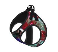 Flower Stained Glass Print Dog Harness,Pet Leash Vest,Adjustable And Reflective Vest,For Small To Medium Dogs