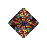 Flower Stained Glass Printing Fashion Car Air Freshener Cards 10 Pcs Car Scented Hanging Sheets