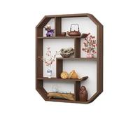 flower stand Antique Frame Solid Wood Simple Living Room Wall Hanging Shelf Shelves Display Flower Zen(Right68*85cm)