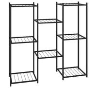 Flower Stand Black Iron Plant Stand Storage Rack with/without Wheel vidaXL