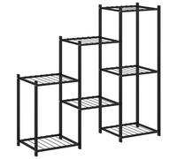 Flower Stand Black Iron Plant Stand Storage Rack with/without Wheel vidaXL