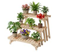 Flower stand, flower shelf, plant shelf, plant stand, flower bench, 3pc, fir