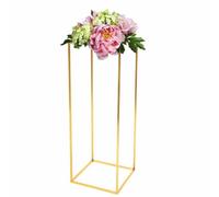 Flower Stand Freestanding stand Gold vase with acrylic plaque Large wedding centerpiece Metal vase for engagements, anniversaries, and home decor 80 cm tall