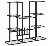 Flower Stand Iron Plant Display Shelf Black/White with/without Wheel vidaXL
