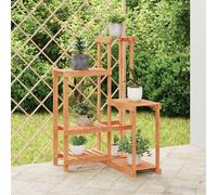 Flower stand Light Brown Solid Fir Wood 62.5x61.5x101.5cm Retro Display Indoor.
