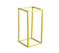 flower stand Metal Rectangular Flower Stand Pedestal Decoration(Gold21x21x40cm)