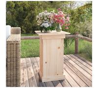 Flower Stand Natural 40x40x60 cm Solid Pinewood Pedestal Rustic For Home Use XL