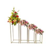 Flower Stand Set of 4, gold vase, wedding centerpieces, metal vases for engagements, birthdays, home, 4 sizes: 45 cm, 40 cm, 75 cm and 90 cm tall