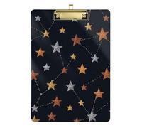 Flower & Star Pattern Nursing clipboard Transparent for Teacher Nursing Size 9 x 12