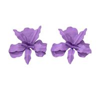 Flower Statement Earrings Modern Ear Jewelry Woman Earrings Stylish Studs Alloy Texture For Various Occasion Date Jewelry