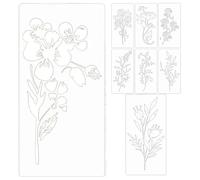 Flower Stencils for Wood, Washable Flower Drawing Templates - Stencils for Crafts Reusable,for Projects Wall Floor Canvas Fabric Paper Door Furniture