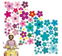 Flower Stickers - 3 Unique Floral Vinyl Decals, Bike Stickers for Frame Waterproof Design, Durable Small Sticker for Bicycles, Cars, Scooters & Electronics