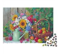 Flower Still Life Basket Jigsaw Puzzle for Adults 1000 Piece Jigsaw Puzzle Paper Relaxation Home Decor 70x50cm/1000pcs