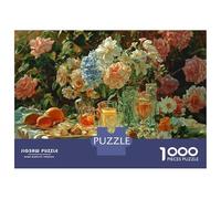 Flower Still Life Jigsaw Puzzle for Adults 1000 Piece Jigsaw Puzzle Paper Game Decorative Table Relaxation Gift 70x50cm/1000pcs