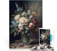 Flower Still Life PaintingJigsaws 1000 Pieces for teenagers Hand speed competition for is ideal as a gift for the whole family 38x26cm