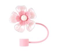 Flower Straw Toppers Cover for Stanley Cup, 30oz/40oz Cute Cherry Blossom Straw Covers Cap Reusable Straw Tips for 0.4inch Straws Stanley Cup Accessories