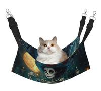 Flower Sugar Skull Printed Pet Hammock - Sleeping Hammock For Cats, Rabbits, Ferrets, Puppies, Small Animals
