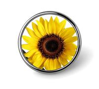 Flower Sunflower Round Badge Personalized Metal Lapel Pin Badges Fit Clothing Bags Hat Humorous Printed Brooch Badge Party Decorations Accessories for Men Women