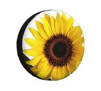 Flower Sunflower Spare Tire Cover Waterproof Dustproof Car Wheel Protectors Portable RV Universal for RV SUV Truck Travel Trailers