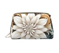 Flower Swirl Leather Makeup Bag, Large-Capacity Travel Storage Bag, Dual-Purpose Toiletries and Makeup Bag