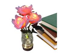 Flower Table Lamp, Color Changing Cordless LED Rose Lamp | Romantic Dinner Decor & Night Light | Bedside, Bedroom, Nursery, Living Room, Den | Perfect for Birthday, Holiday, Party, Wedding Decoration